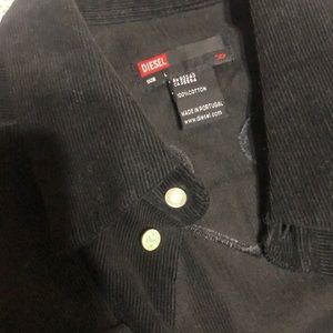 Men’s black cord long sleeve Diesel shirt